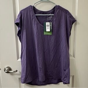L.L. Bean Purple Cap Sleeve Relaxed T-Shirt
